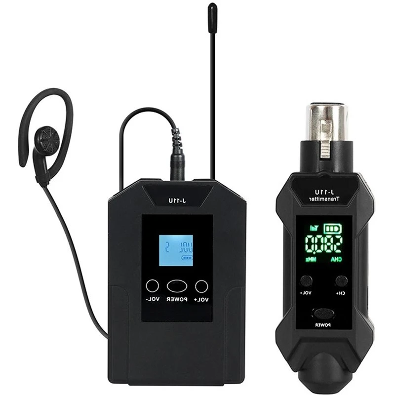 |PORTABLE| J-11U Wireless In-Ear Monitor Stereo Stage Return Frequency Selectable For Singer Guitar Studio Band Performance