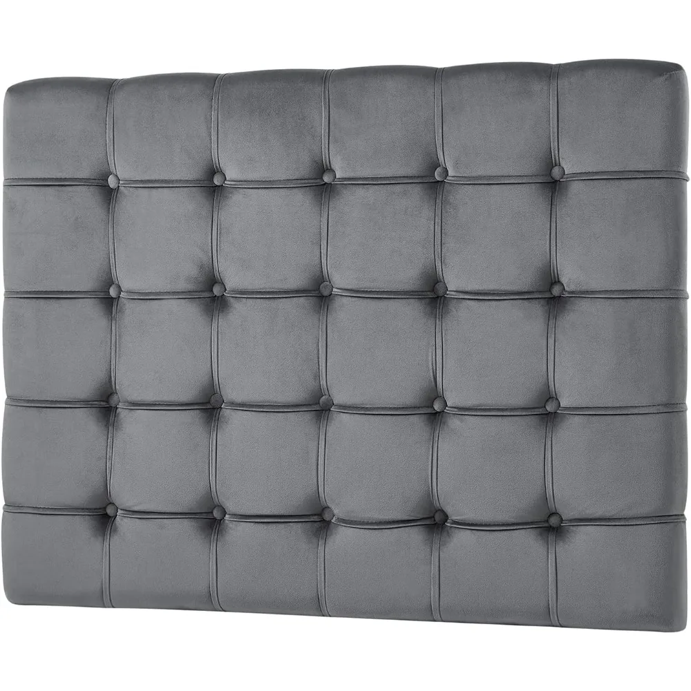 

College Dorm Headboard - Ribbon Tufted - Charcoal Gray
