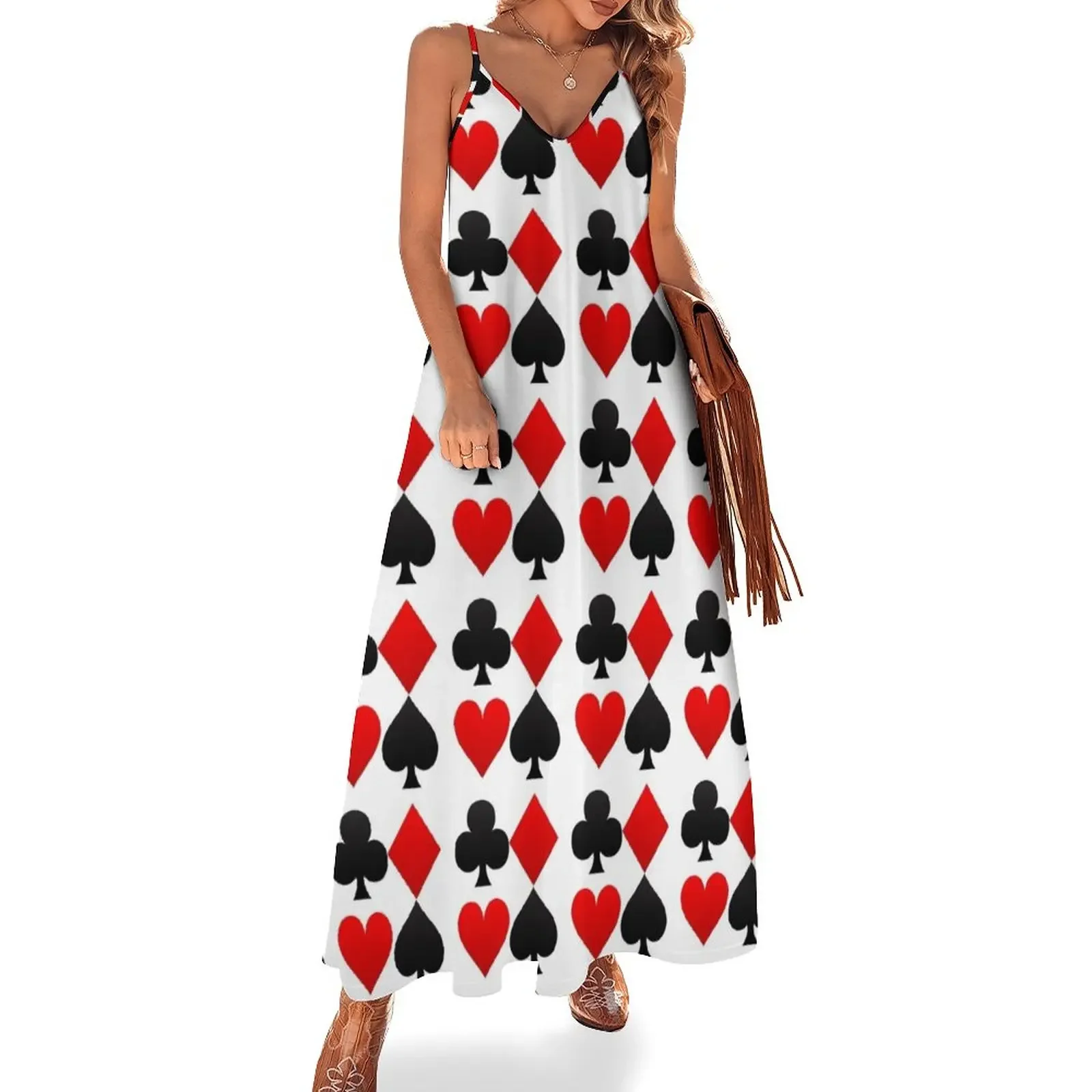 

Hearts Diamonds Clubs Spades Playing Card Sleeveless Dress bandage dress Dress women