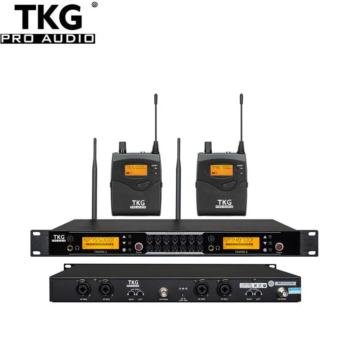 TKG Mono SR-5103 sound system In Ear Monitor System 2 Channel Monitoring with in Earphone Wireless in ear monitors for singers