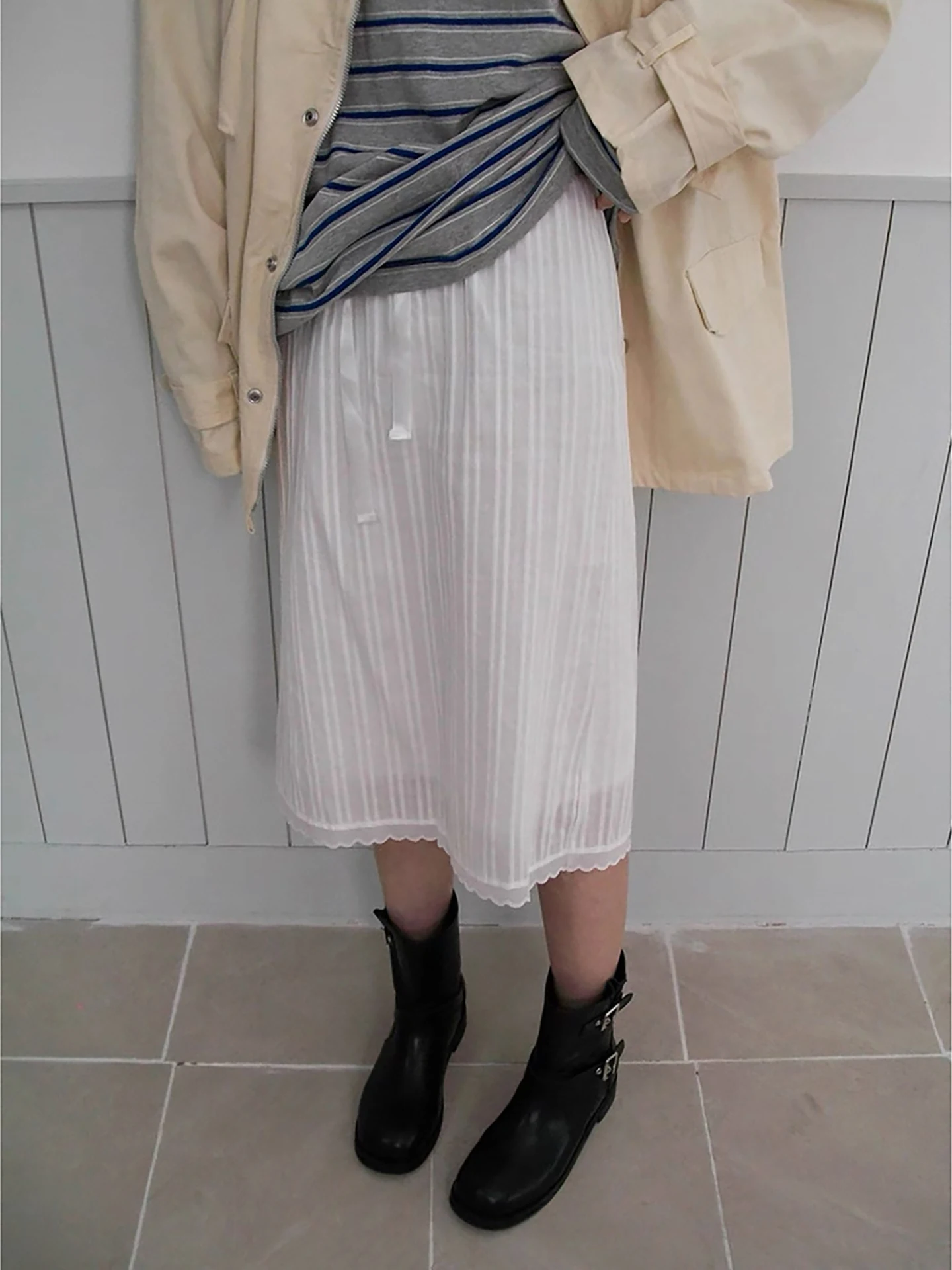 

Весенняя юбка миди прямого кроя с вышивкой и оборками на талии, с поясом, из полиэстера, для женщин, с эффектом омоложения