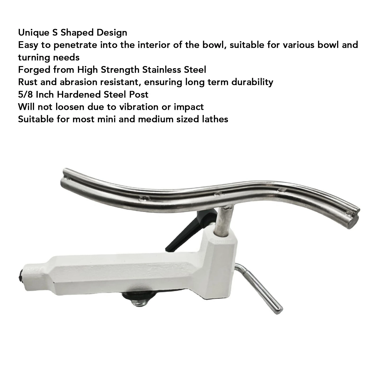 

Изогнутая подставка для токарного станка, стойка 5/8 дюйма, нержавеющая сталь, 16 мм, подставка для токарного станка, держатель для деревообработки, подставка для токарного станка 5/8 дюйма