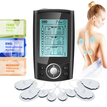 TENS EMS Muscle Stimulator 36-Mode Electric Acupuncture Body Massager Digital Therapy Slimming Machine Electrostimulator