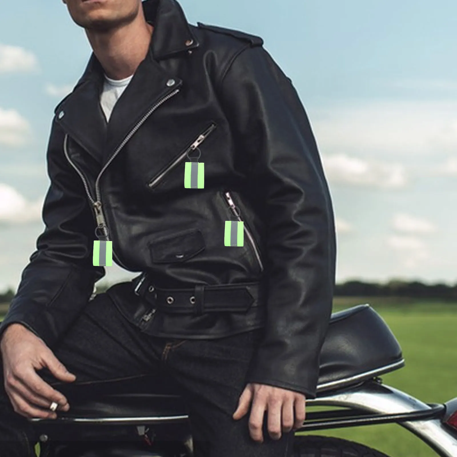 Étiquettes de porte-clés réfléchissantes, pendentifs légers pour sac à dos, clés de vélo, équipement de sécurité nocturne, réflecteurs, décor suspendu, Camping, 10 pièces