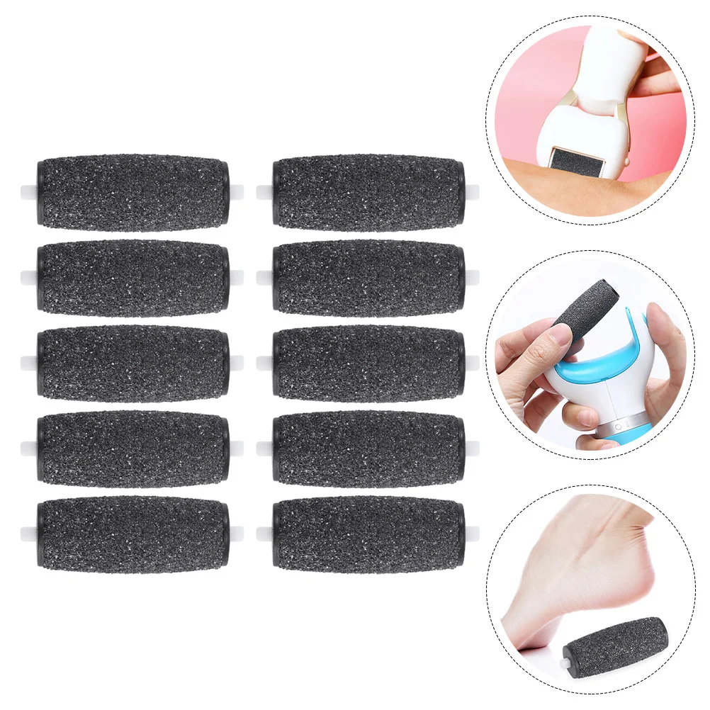 

10pcs Foot File Replacement Heads Electric Manual Dead Skin Removal Tools Nail Grinder Sanding Drums Black