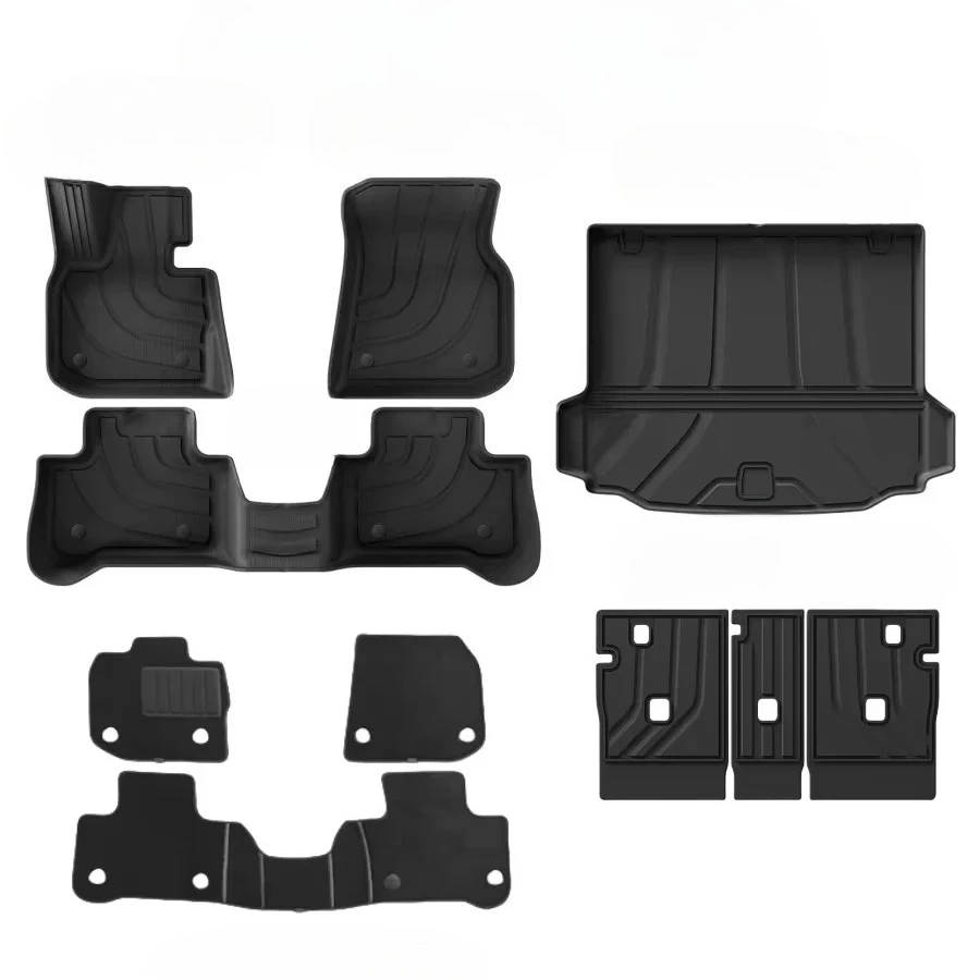 الحصير TPE ل 2018-2024 BMW X3 & X4 حمولة حقيبة السيارة بطانة جميع الأحوال الجوية الطابق بطانة الصف الثاني Seatback حامي حصيرة #5