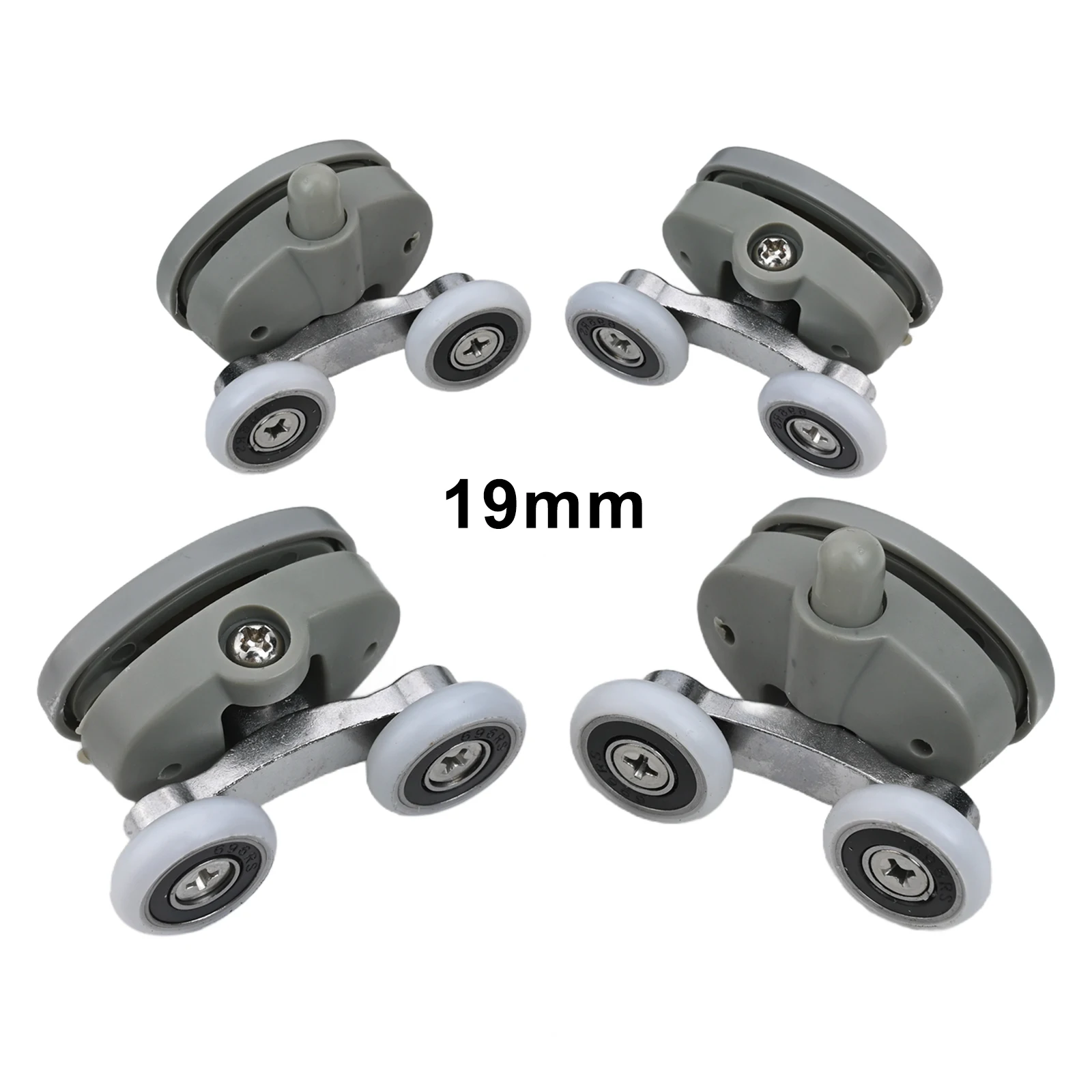 Wheels Top & Bottom Rollers Replace Parts Replacement Shower Door Twin 19/23/25/27mm 4 X 6mm Accessories Bathroom