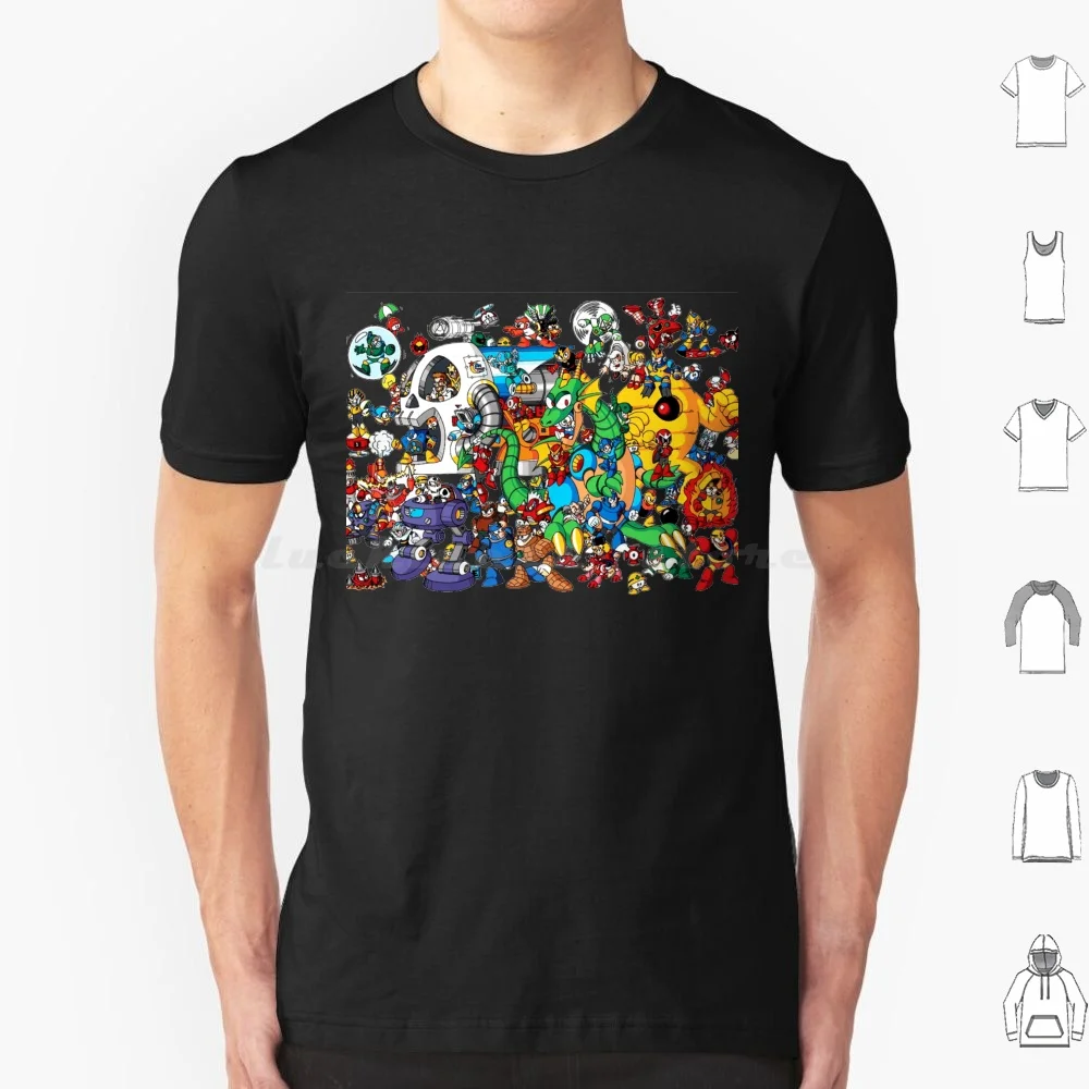

Футболка Mega Man And All Of His Enemies из хлопка для мужчин и женщин с принтом «сделай сам» Mega Man Megaman Rockman Mega Man X Megaman X Rockman X
