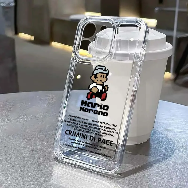 

Trend Supers M-Marios Cartoon Phone Case For Apple iPhone 17 Air 16e 16 15 14 13 12 11 Mini Pro Max Plus Transparent Soft Cover