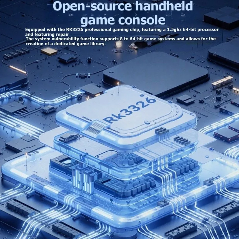 AT82-RF35H Handheld Video Game Console 3.5 Inch IPS Screen Supports 30+ Emulators 22000+ Games Wifi Retro Game Console