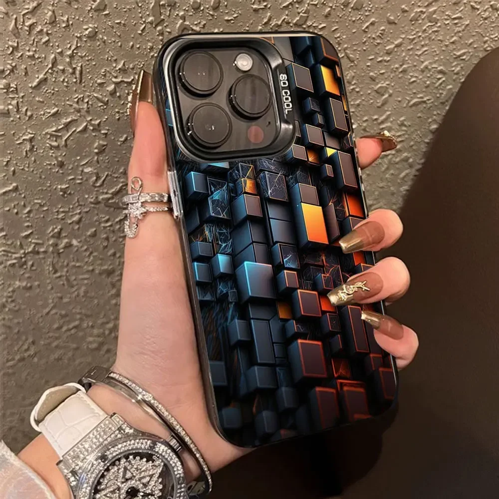 Teknolojik Sense Akan Işık Elektrolizle Gümüş IMD Telefon Kılıfı için IPhone 16 Pro Max 15 14 13 12 11 7 8 Artı X XS XR Kapak