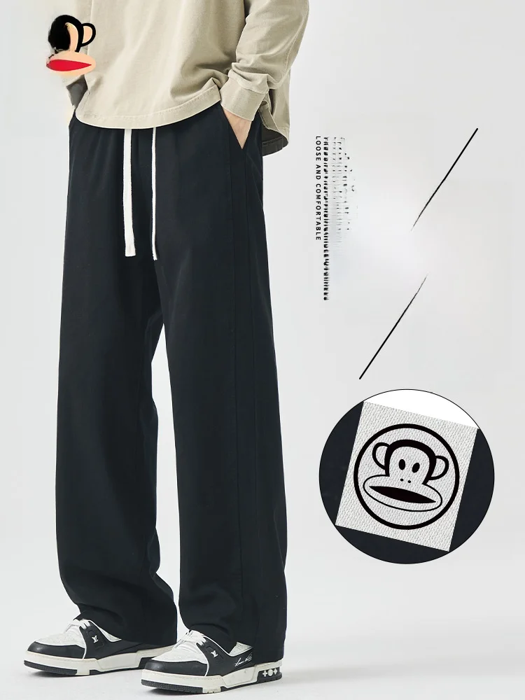 

Мужские повседневные брюки PaulFrank из чистого хлопка, прямые, свободные, широкие, осенние, новые, спортивные, в американском стиле