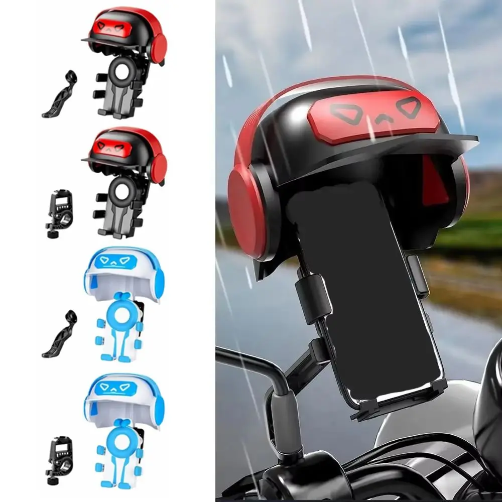 

Cartoon Motorcycle Phone Holder 360° Rotatable Rainproof Motorcycle Phones Bracket Quick Release Durable Bicycle Phone Stand