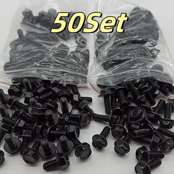 Car Body Bolt and U-nut Clips M6 Engine Cover Undercover Splash Shield Guard Bumper Fender Liner Retainer Fastener Rivet Screws