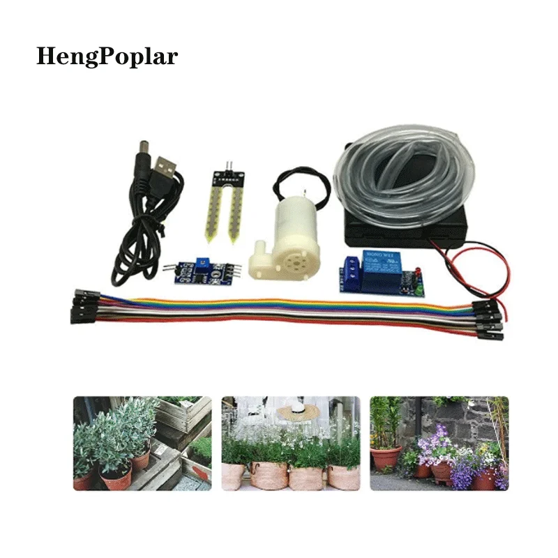 DIY Automatic Watering Irrigation System Soil Moisture Sensor Pump Module Kit