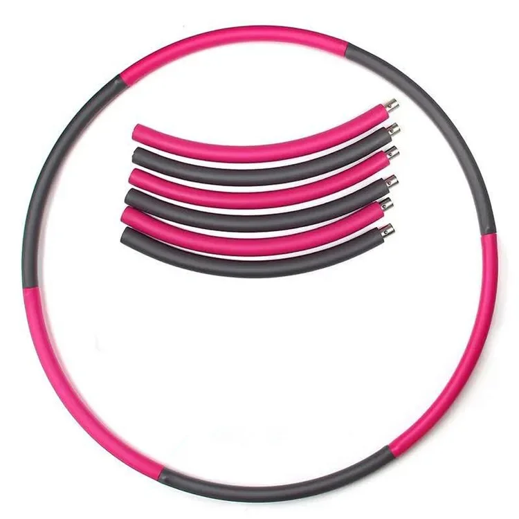 Gym Removable and Weighted Slimming Hula Ring Metal StainlessSteel Fitness Hoop