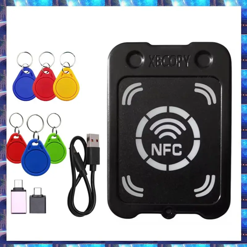 

2025 RFID Smart Chip Card Reader Copier +3XUID/CUID Keychain NFC Encryption Key Reader IC 13.56Mhz RFID Token Clone Duplicator,R
