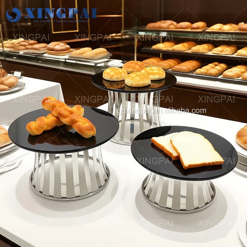 Restaurant Equipment Stand Cake Wedding Decorative Afternoon Tea Stand Set Buffet Cake Riser Glass Plates
