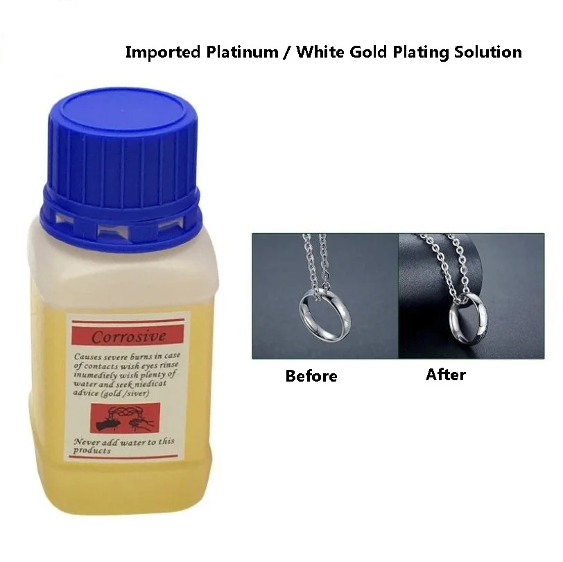 2024 Factory Supply White Gold Electroplating Solution Rhodium Plating Solution For Ring