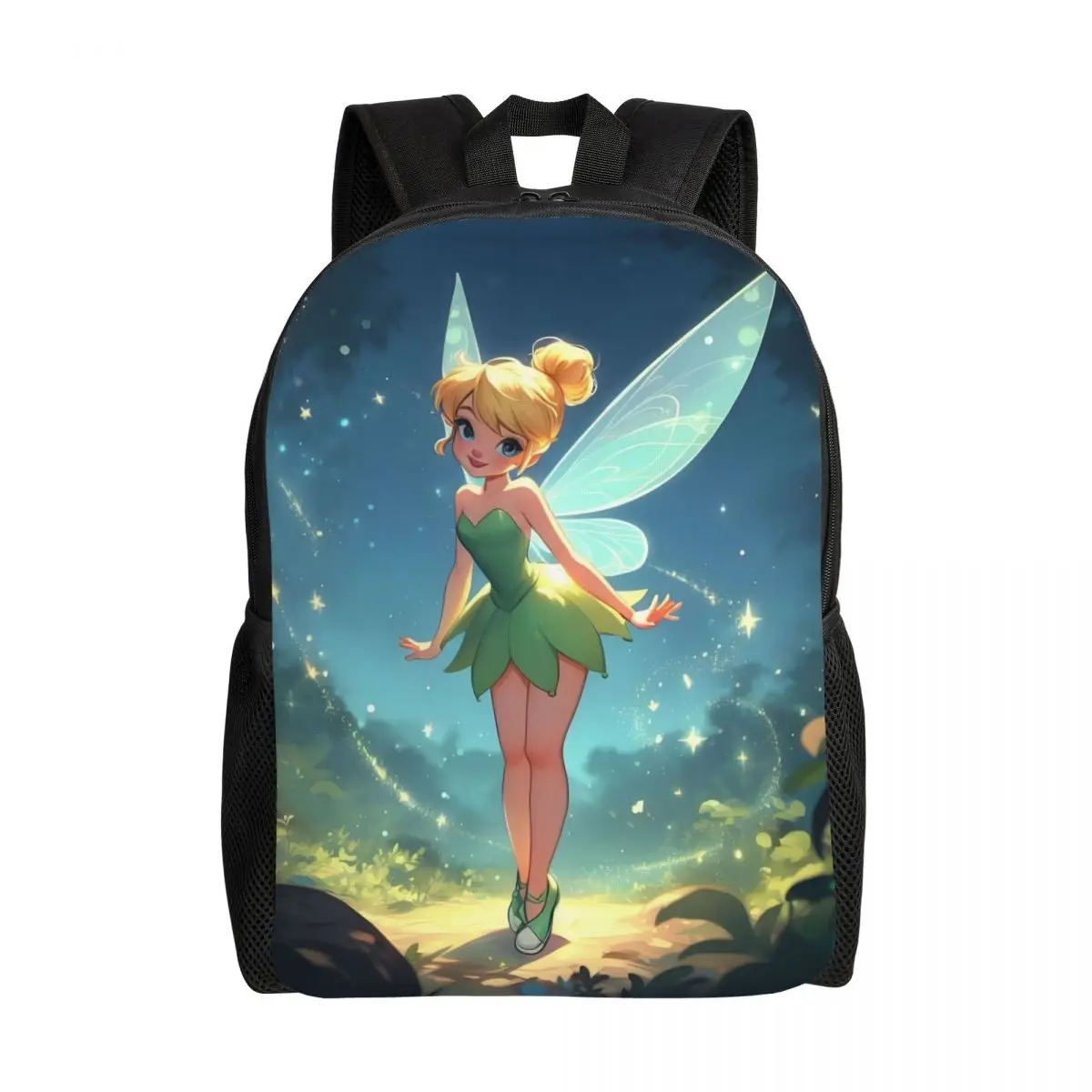 

Custom In The Forest Tinker Bell Backpack for Women Men School College Students Bookbag Fits 15 Inch Laptop Anime Bags