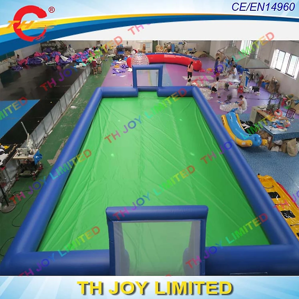 free air shipping to door,10*5m giant Inflatable soap soccer field arena,inflatable water football pitch court