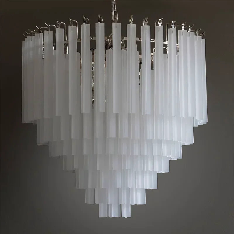 

Post Modern Living Room Pendant Chandelier Simple Art Luxury Dining Room Frosted Glass Pendant Lamp Designer Model Room Lamp
