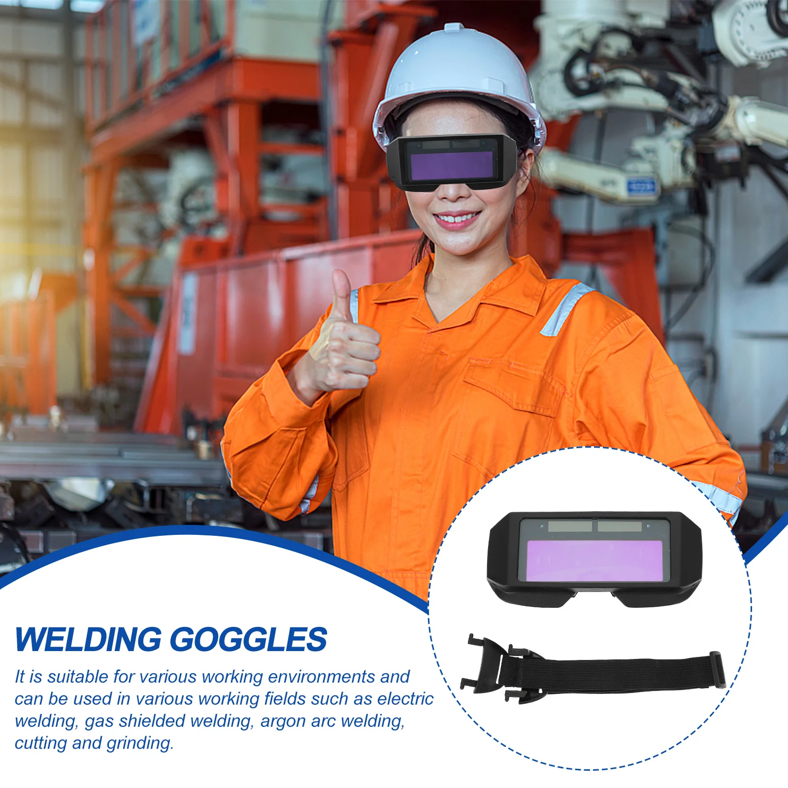 1Pcs Premium Auto Darkening Welding Glasses Uv Ir Protection Anti-Glare for Welding Work High Speed Dimming Clear Vision