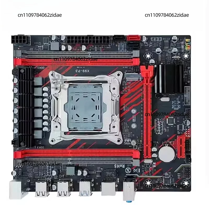 For X99-P3 Computer Motherboard with DDR3 Original Chip, 2011-pin E5 2666V3V4 CPU Gaming Kit