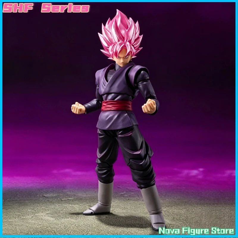 

In Stock Reselling Bandai SHF Dragon Ball Super Super Saiyan Pink Black Goku Zamasu 14cm Action Figure Toys Collection Gifts