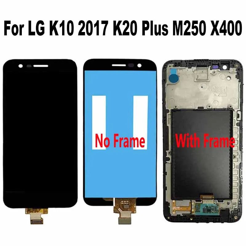 For LG K10 2017 M250 M250N X400 MP260 K20 Plus TP260 K121L K121K M257PR M250ds MLV5N LCD Display Touch Screen Digitizer Assembly