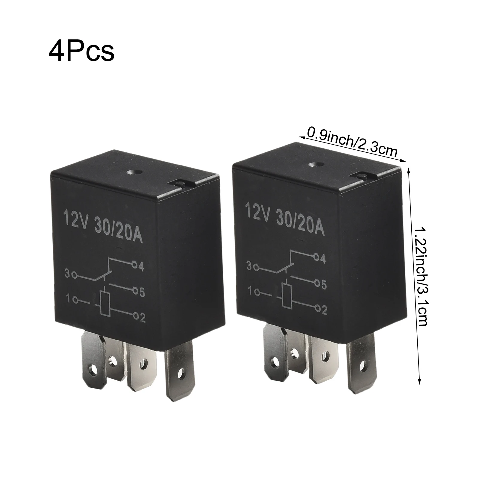0.9 0.98 Inches Auto Fuel Pump Relay Electrical Relay Reliable Plastic Shell Stable Connections Easy Installation