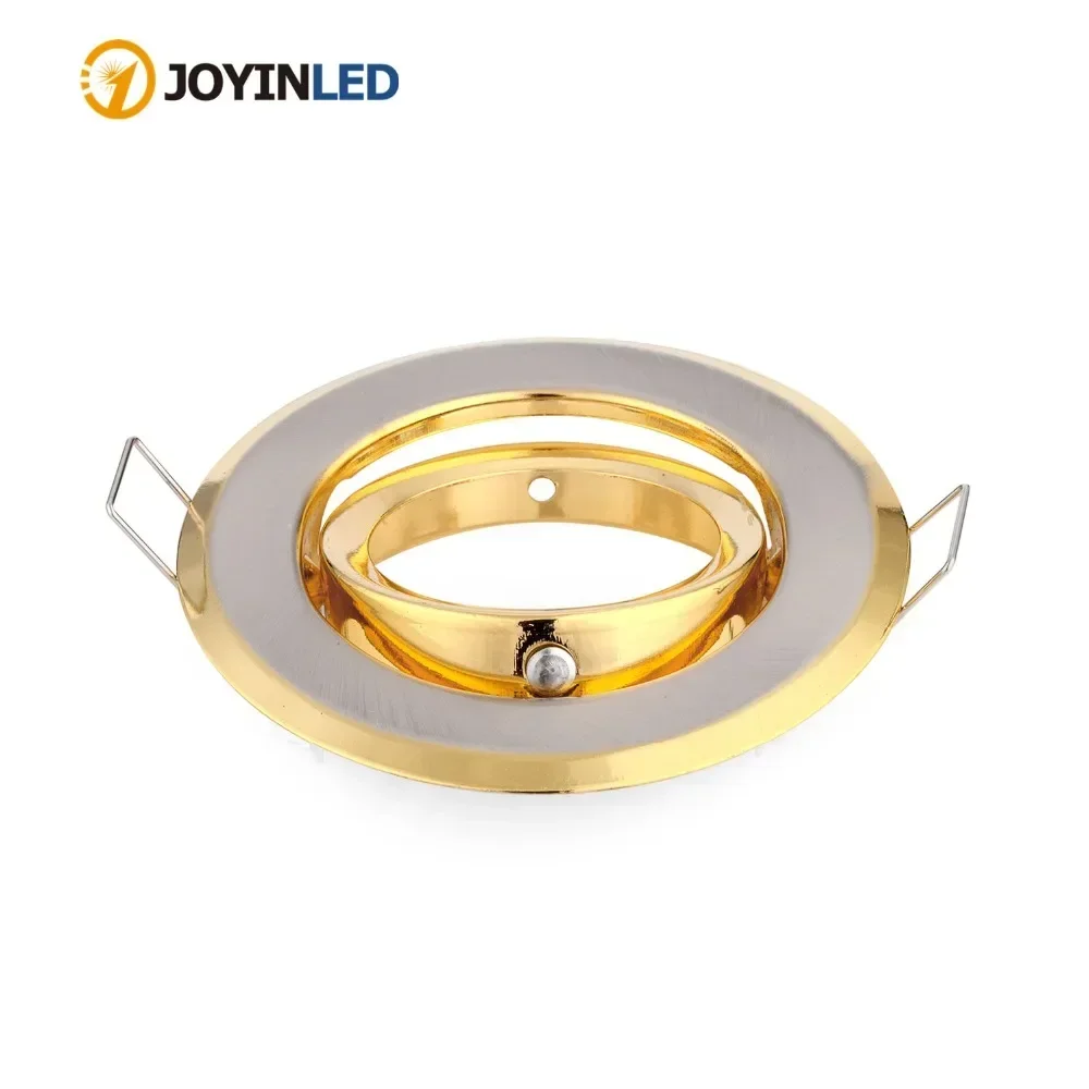 

Recessed Downlights Gu10 Golden Metal Frame Trim Kits Fitting Round Cut-out 62mm MR16 GU10 Led Spotlight Bulb Holder Frame