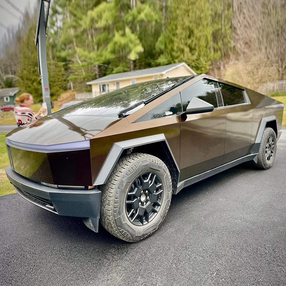 

Precut PPF For Tesla Cybertruck 2024-2026 Paint Protection Film DIY Black Gold Starlight PET Color Changing Film Anti-Scratch