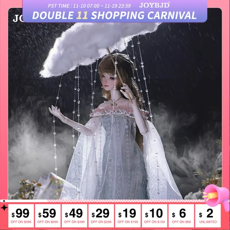 

Faye Bjd Doll 1/4 Muxi Body Oval Face Misty Angel in The Morning Mist Fairy of Angel FullsetA Joybjd