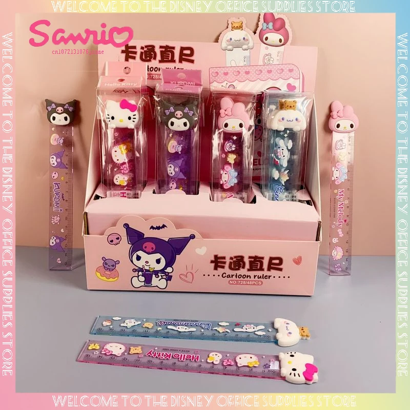 Sanrio 15cm ruler cute cartoon Kuromi my melody Gao Yan creative modeling primary school stationery teacher reward gift.