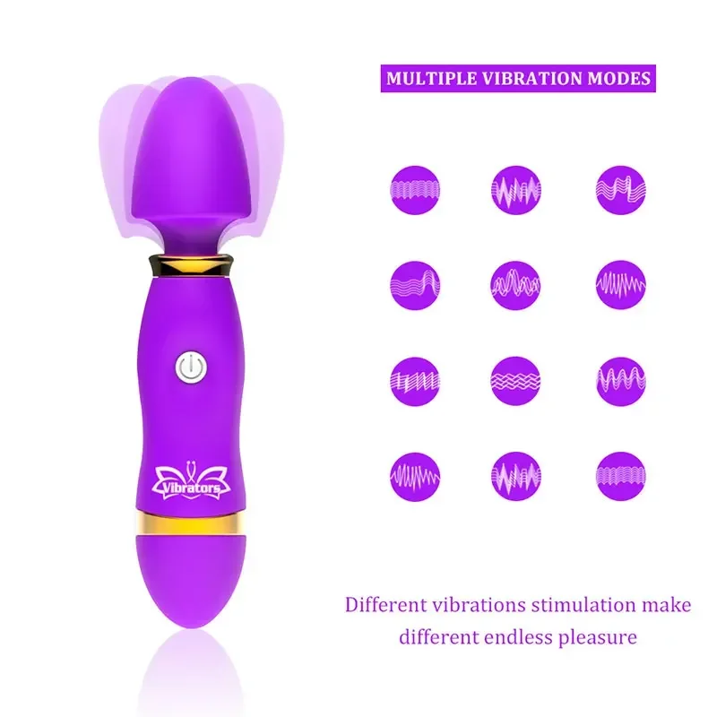 12-speed Vibrator Vibrator G-Spot Vibration Dildo Erotic Clitoral Stimulation Breast Massager Anal Plug Adult Sex Toys For Women