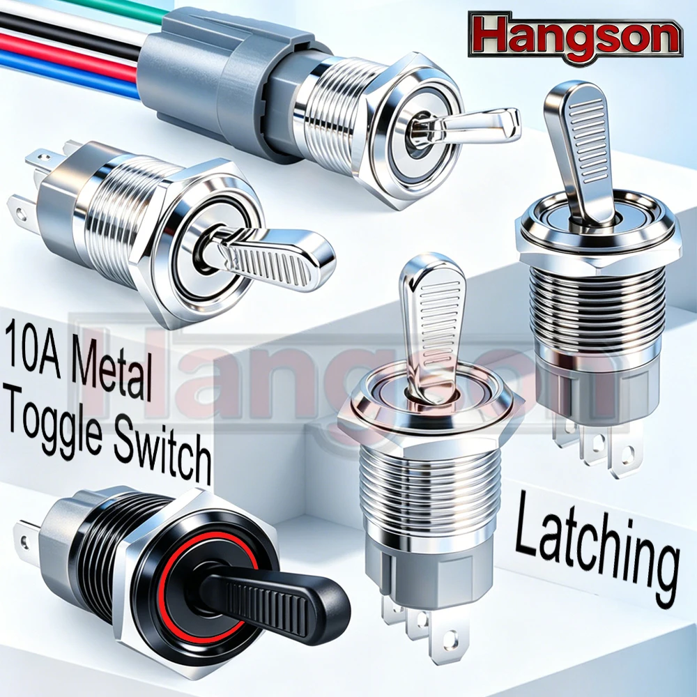 

16mm Metal LED Toggle Switch 10A12V SPDT On/Off Latching Waterproof Illuminated RockerSwitch for Car Truck Boat ATV UTV Off-Road