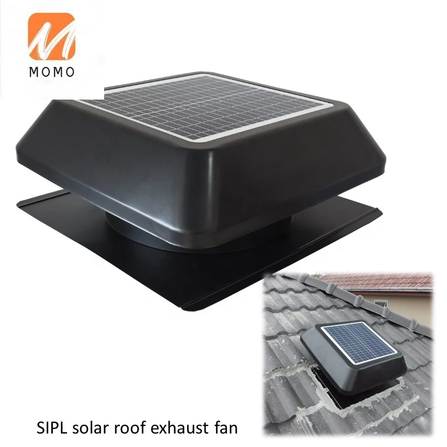 Roof Top Tunnel Green Air Vent High Speed Ceiling Ventilation Solar Powered Attic Heat Extractor Fan 14'' DC Air Circulator Fan