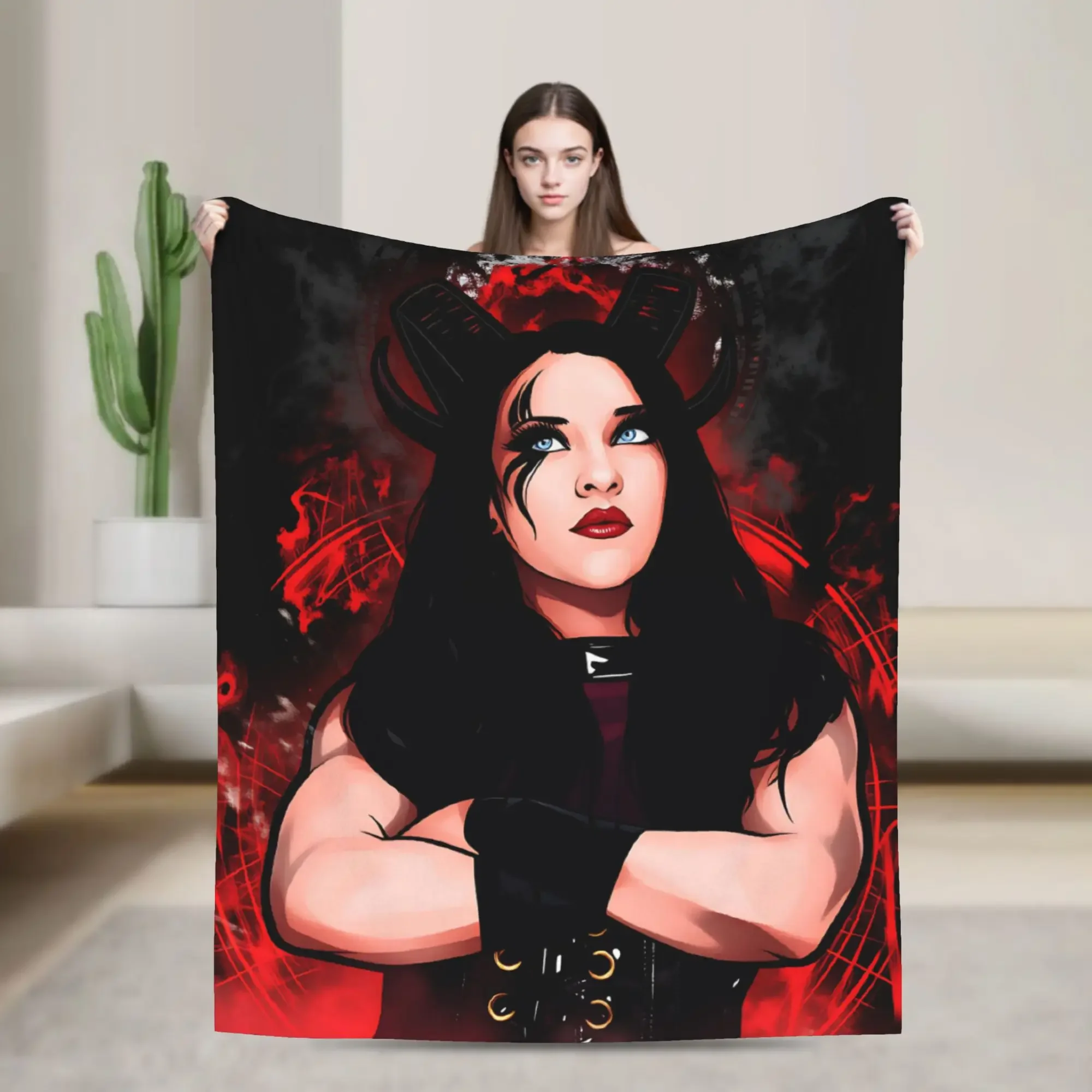 

Liv Morgan Cozy Blanket for Bedroom Novelty Throw Blanket for Winter Camping Flannel Bedspread