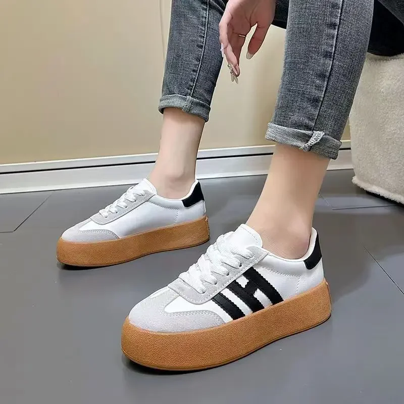 Women\'s Casual Shoes Luxury Artificial Leather Platform Sports Tennis Sneakers For Women Designer Brand Fashion Outdoor Shoes