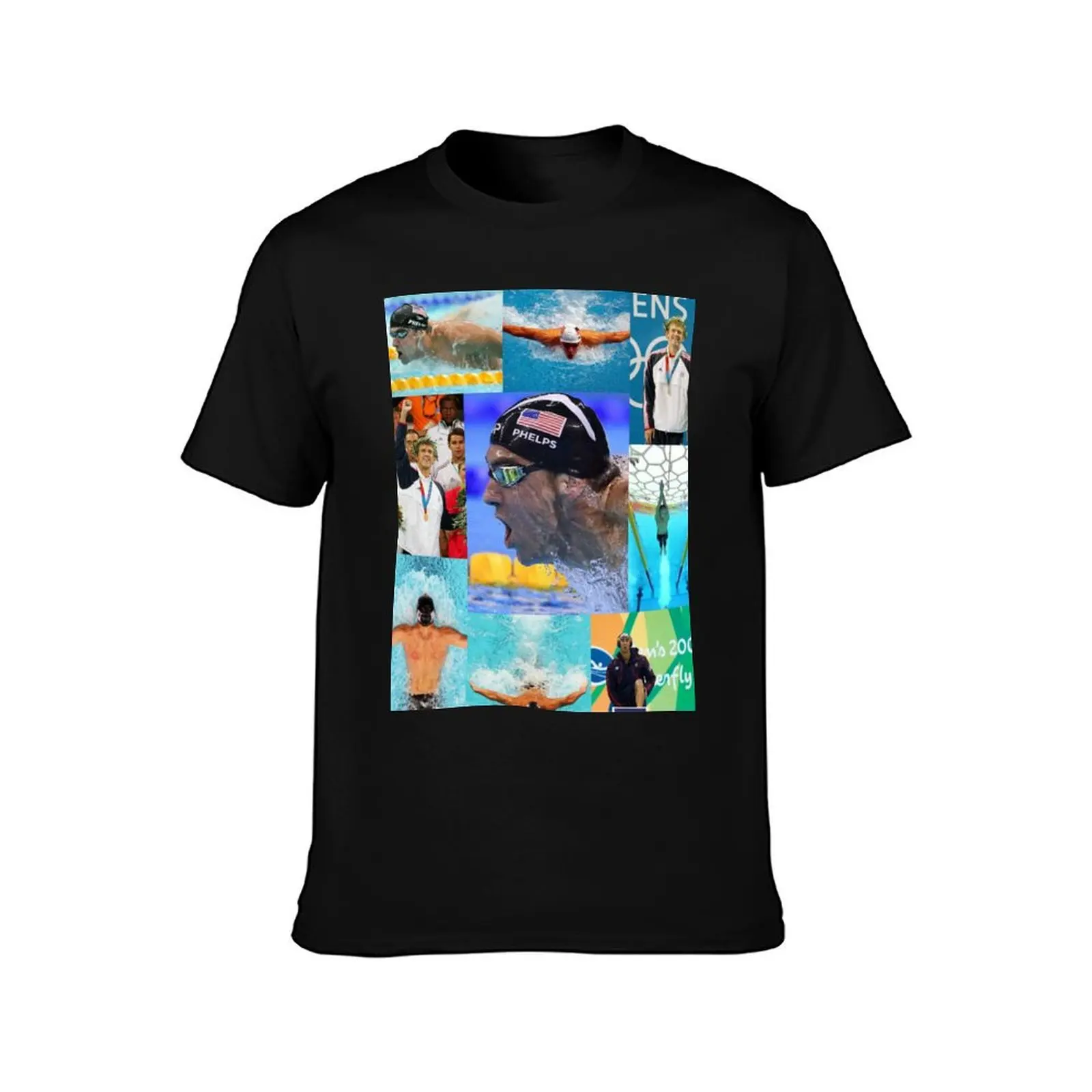 Michael Phelps T-Shirt Breathable Sportswear T-Shirt for Men