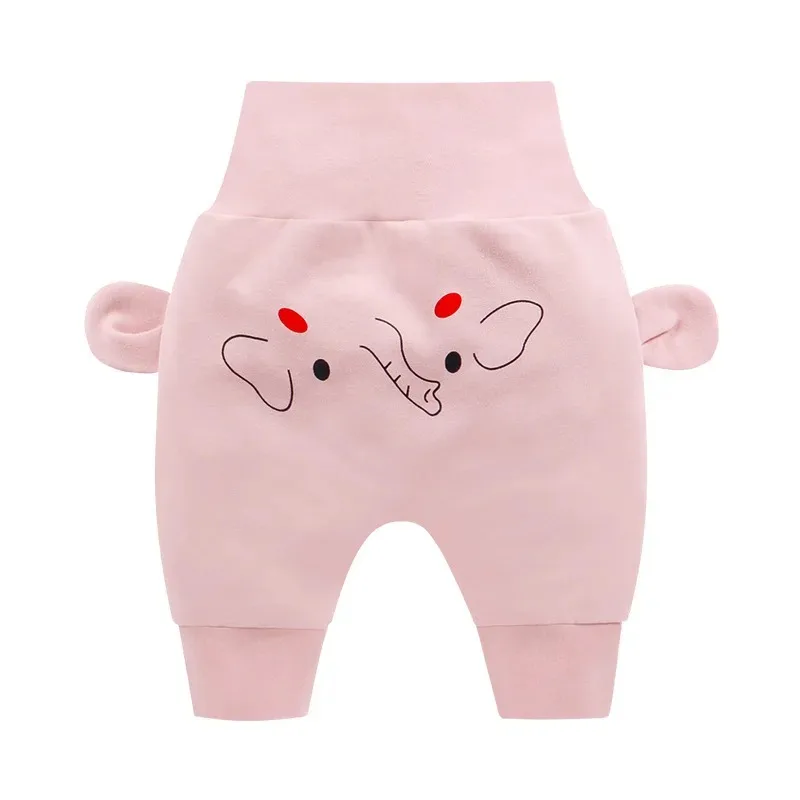 Baby cute pants boys girl cartoon high waist protection belly children toddler spring autumn newborn infant trousers cheap stuff