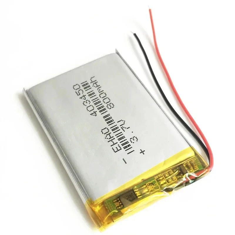 10 PCS 3.7V 800mAh 403450   Lithium Polymer LiPo Rechargeable Battery Cells For Mp3 DVD PAD Camera Recorder Bluetooth 4*34*50mm