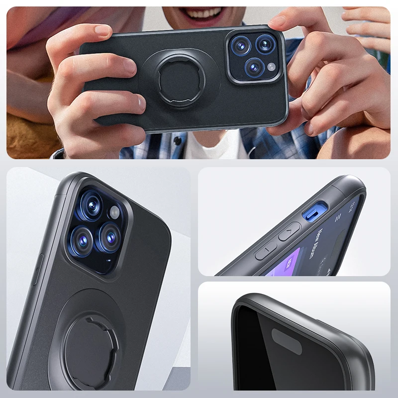 Uchwyt motocyklowy na telefon do iPhone 17/16/15/14/13/12 Plus Air Pro Max, mocowanie rowerowe w stylu quad z systemem blokującym. — zdjęcie produktu 4