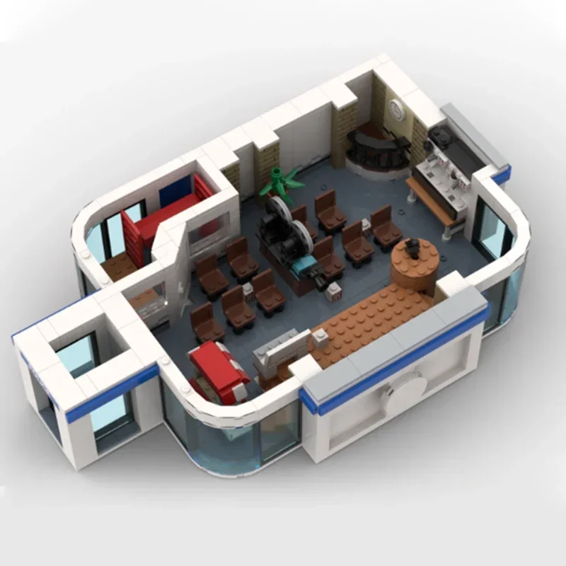 Moc อาคารอิฐ Undercover สถานีตํารวจรุ่นเทคโนโลยี City Street View Series Block Construstion DIY Assembly ของเล่นของขวัญ