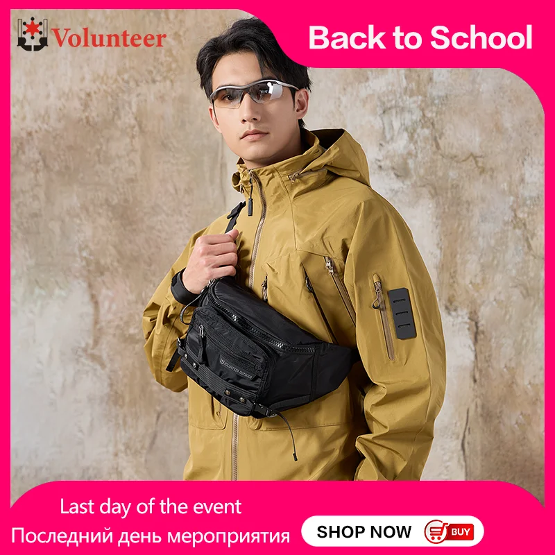 

Volunteer Crossbody Sling Backpack Men Outdoor Sports Travel Hiking Running Cycling Chest Bag Daypack Men's Tactical Bag 1842-06