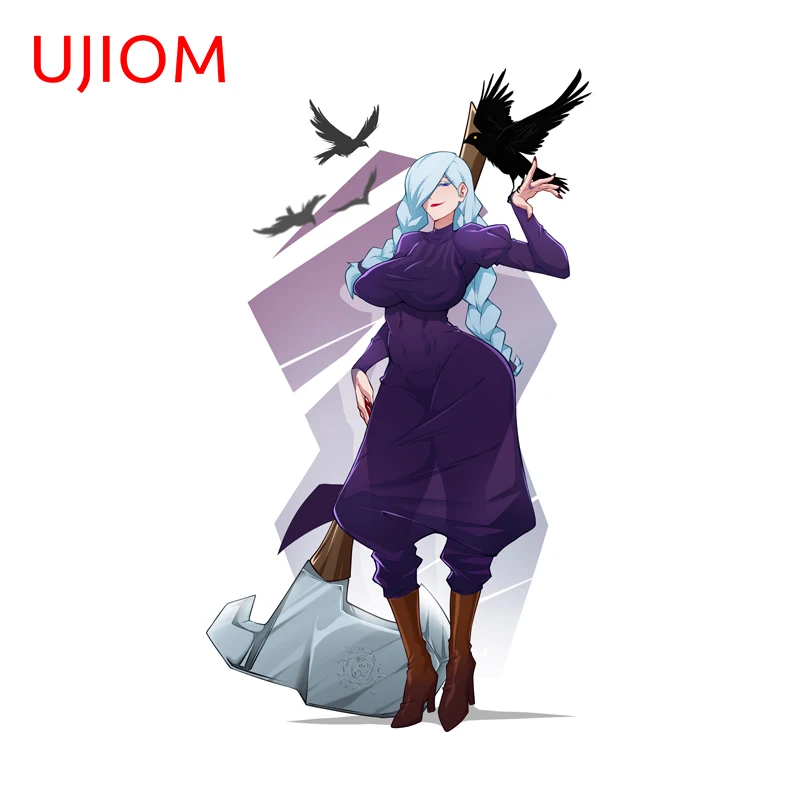 UJIOM Seductive Meimei Waifu Picture Wall Sticker Trendy Premium Occlusion Scratch Adhesive Decal Creative Smooth Surface Decor