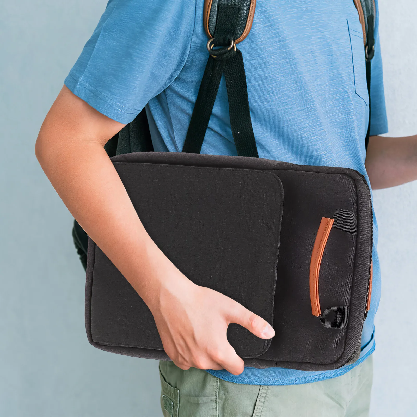 13 Point 3 Inch Laptop Sleeve Bag Shockproof Padded Tablet Case Soft Fleece Lining Durable Polyester
