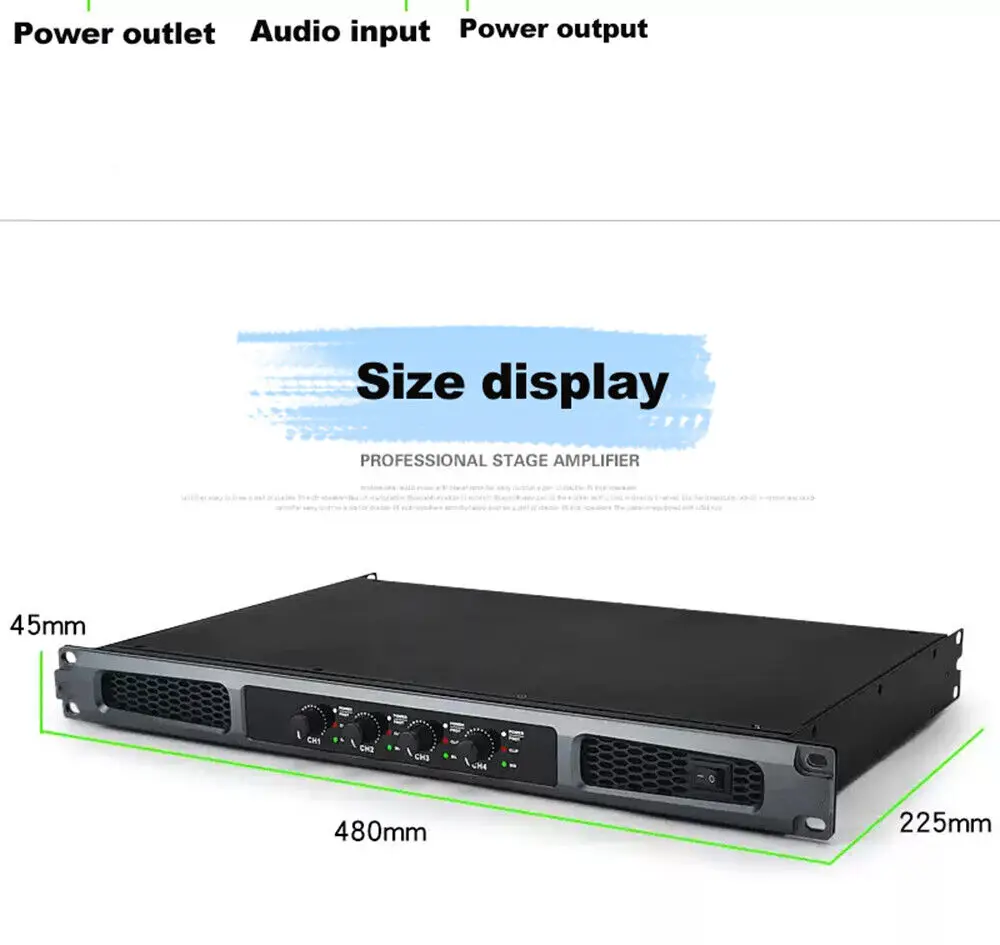 Professional 2 Channel o Power Amplifier Class D Digital Power Amplifier