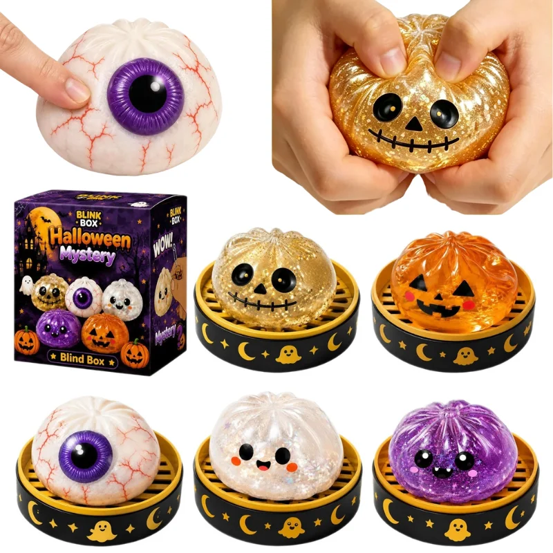 Halloween-Simulations-Knödel aus Pektin, weiches, dehnbares Anti-Stress-Spielzeug für kreative Geschenke